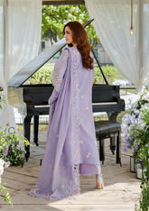 3-PC Unstitched Embordered Luxury Lawn By Elaf | ELH-3A PARIS HUES